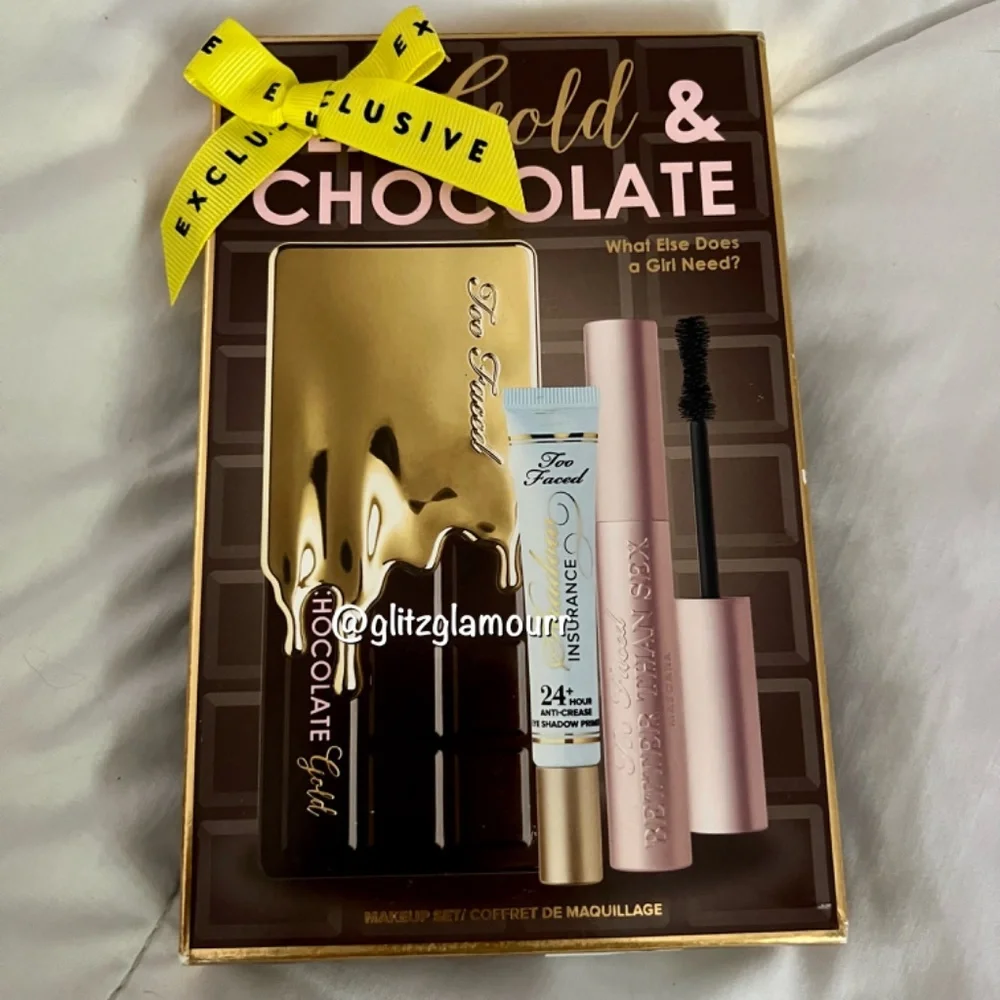 🍫❤️Too Faced Sex, Gold & Chocolate 3pc Makeup Set❤️🍫